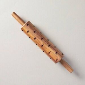 16" Engraved Christmas Tree Pattern Wood Rolling Pin - Hearth & Hand™ Magnolia